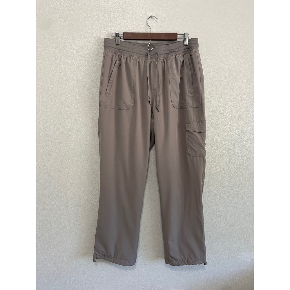 Eddie Bauer Womens XL Fleece Lined Cargo Pants Taupe Grey Excellent ELP0750T
